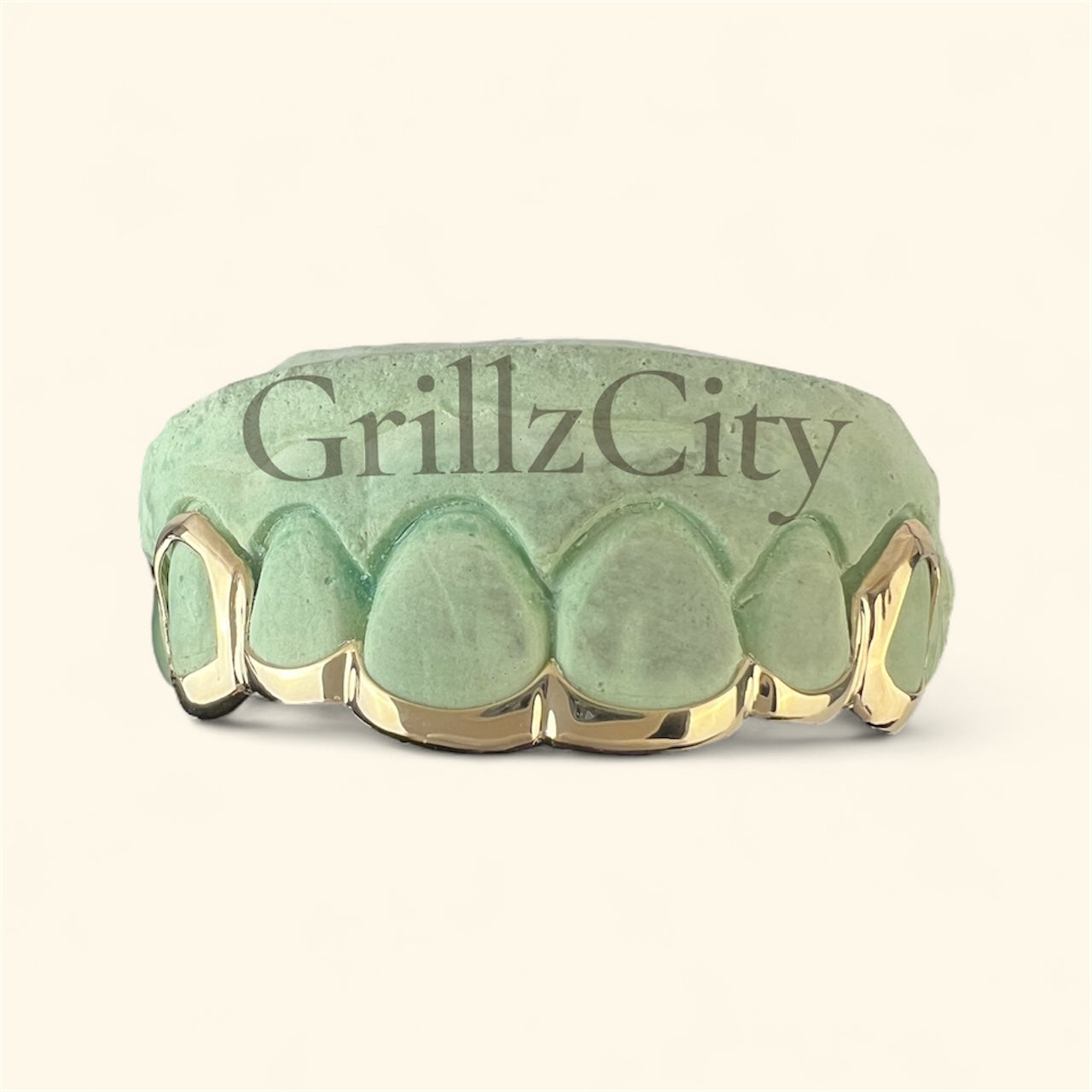 Custom Front bar Wave Style solid Gold Teeth Grillz / 925 Silver Grillz / grillz with bar   with free mold kit and shipping included / Fast turnaround - GrillzCity
