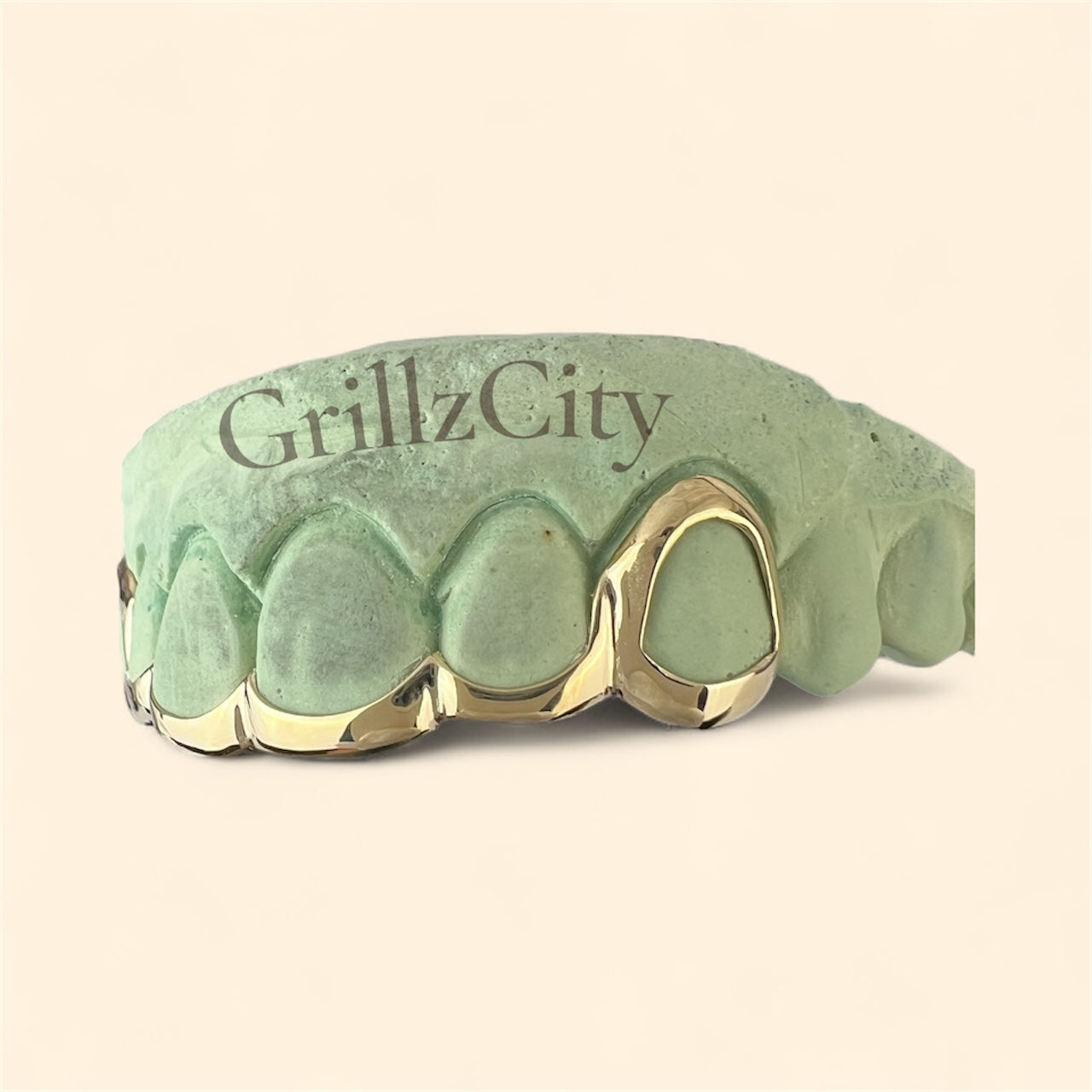 Custom Front bar Wave Style solid Gold Teeth Grillz / 925 Silver Grillz / grillz with bar   with free mold kit and shipping included / Fast turnaround - GrillzCity