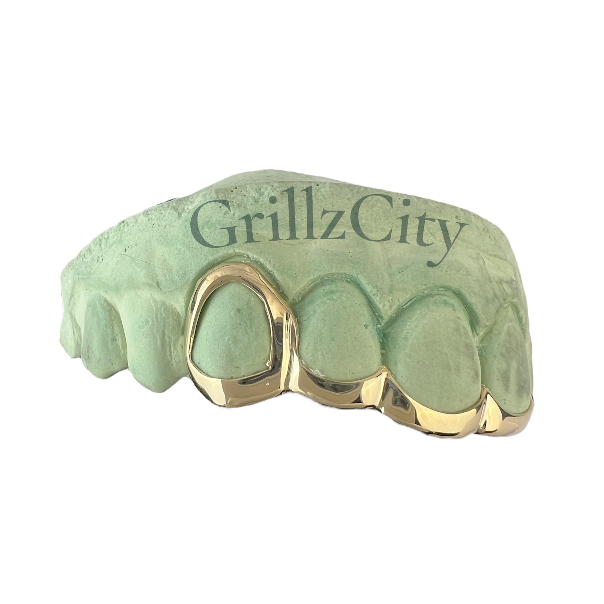 Custom Front bar Wave Style solid Gold Teeth Grillz / 925 Silver Grillz / grillz with bar   with free mold kit and shipping included / Fast turnaround - GrillzCity