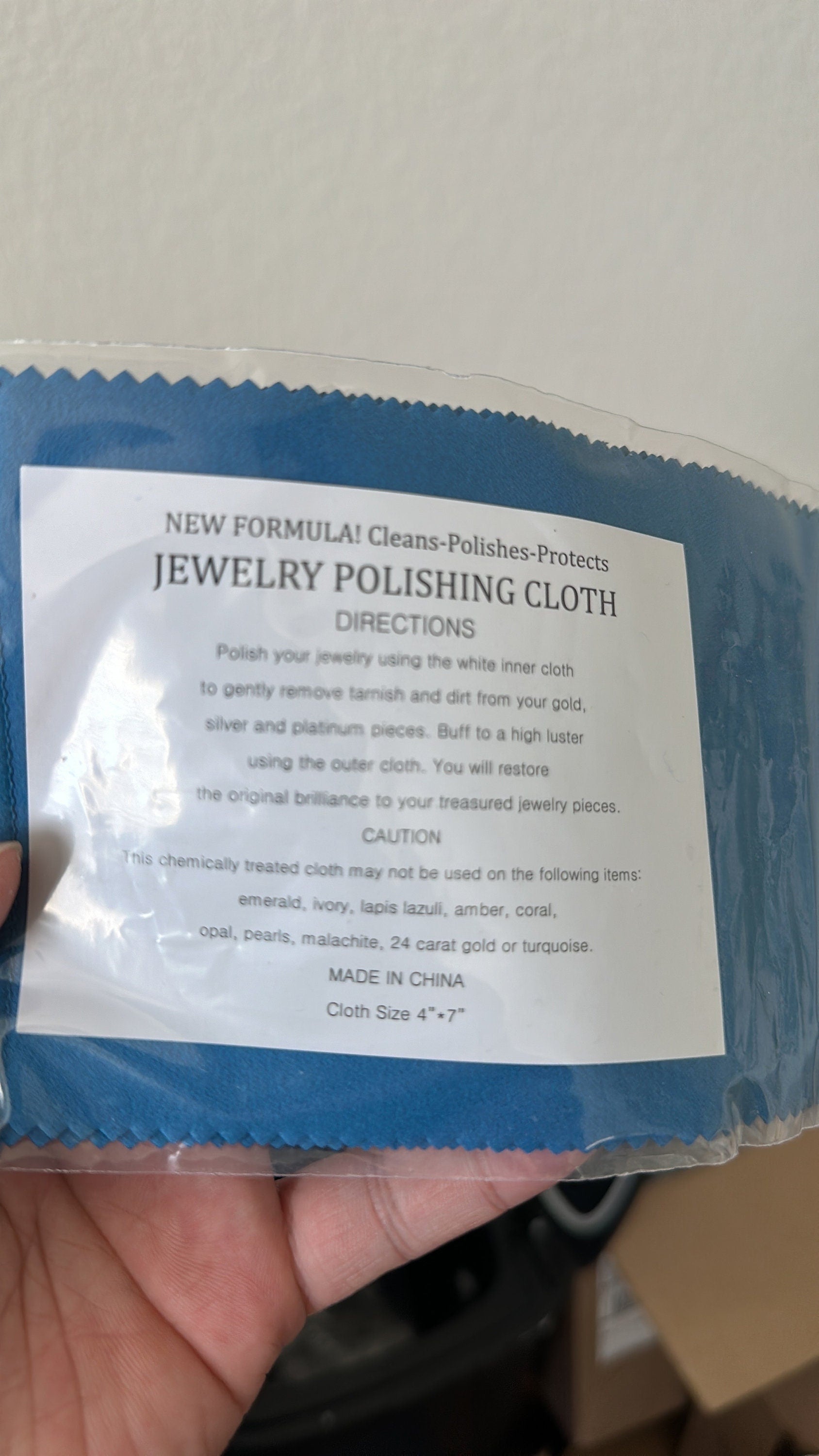Polishing cloth jewelry cleaner for Grillz / jewelry Super Soft flannel  cleaning jewelry Navy Blue tarnish remover ( New version ) - GrillzCity