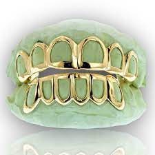 Custom-Made White / Yellow  Gold & Silver Custom Grillz Open face with FREE MOLD KIT and Free Shipping  - Grillzcity - GrillzCity
