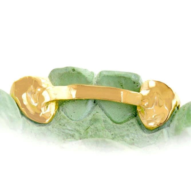 Custom Fit grillz  2 Teeth Gold Grillz fangs / 925 Silver Slugs Grillz , grillz with fangs / Vampire grillz with free mold kit free shipping - GrillzCity 
