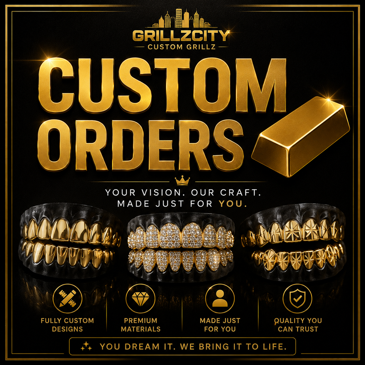 Custom order 4 teeth