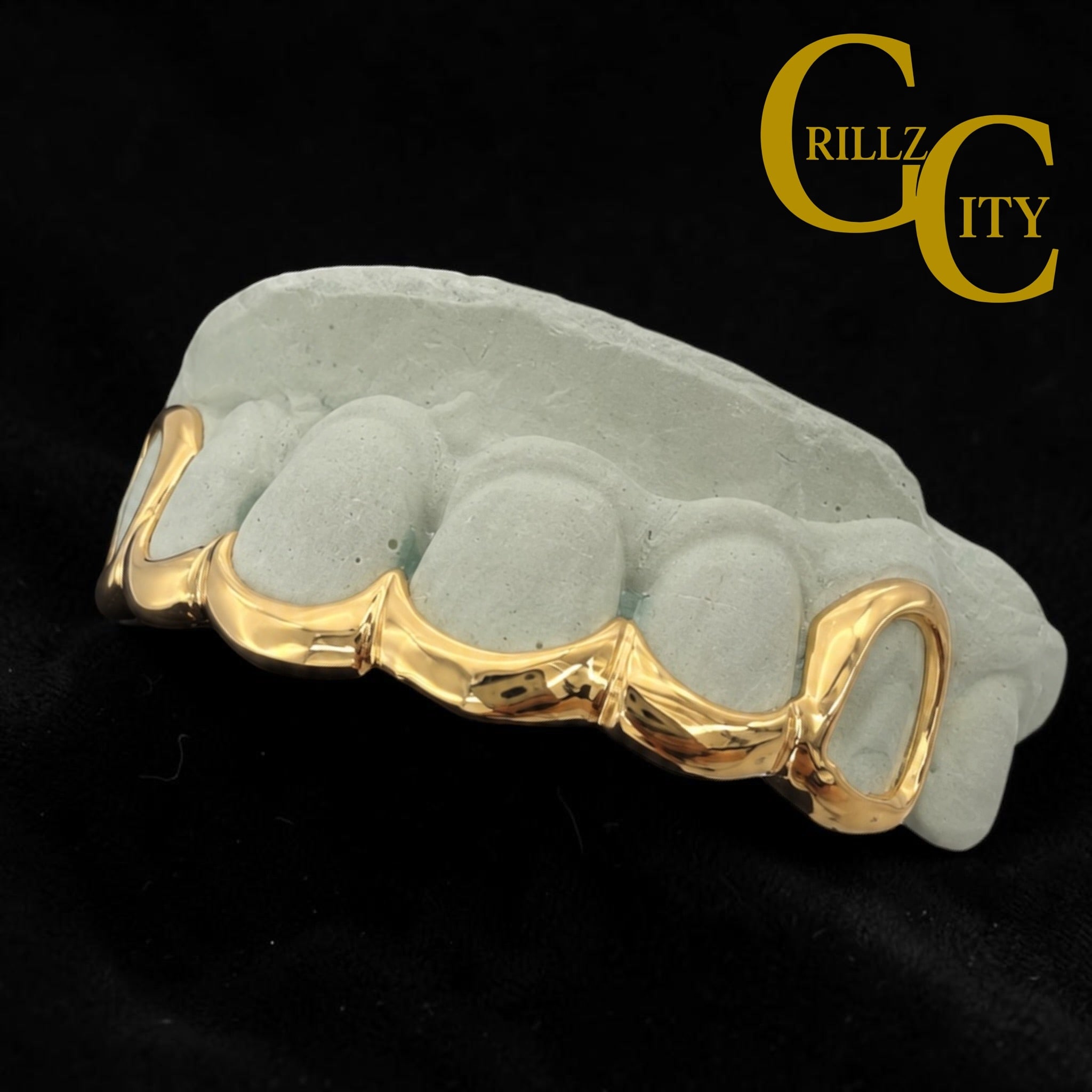 Custom Front bar Wave Style solid Gold Teeth Grillz / 925 Silver Grillz / grillz with bar   with free mold kit and shipping included / Fast turnaround