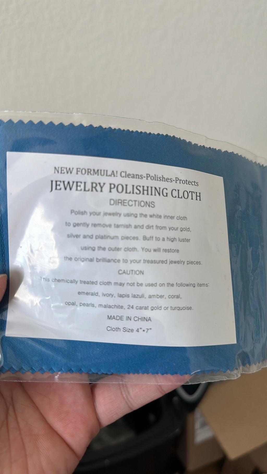 Polishing cloth jewelry cleaner for Grillz / jewelry Super Soft flannel  cleaning jewelry Navy Blue tarnish remover ( New version ) - GrillzCity 