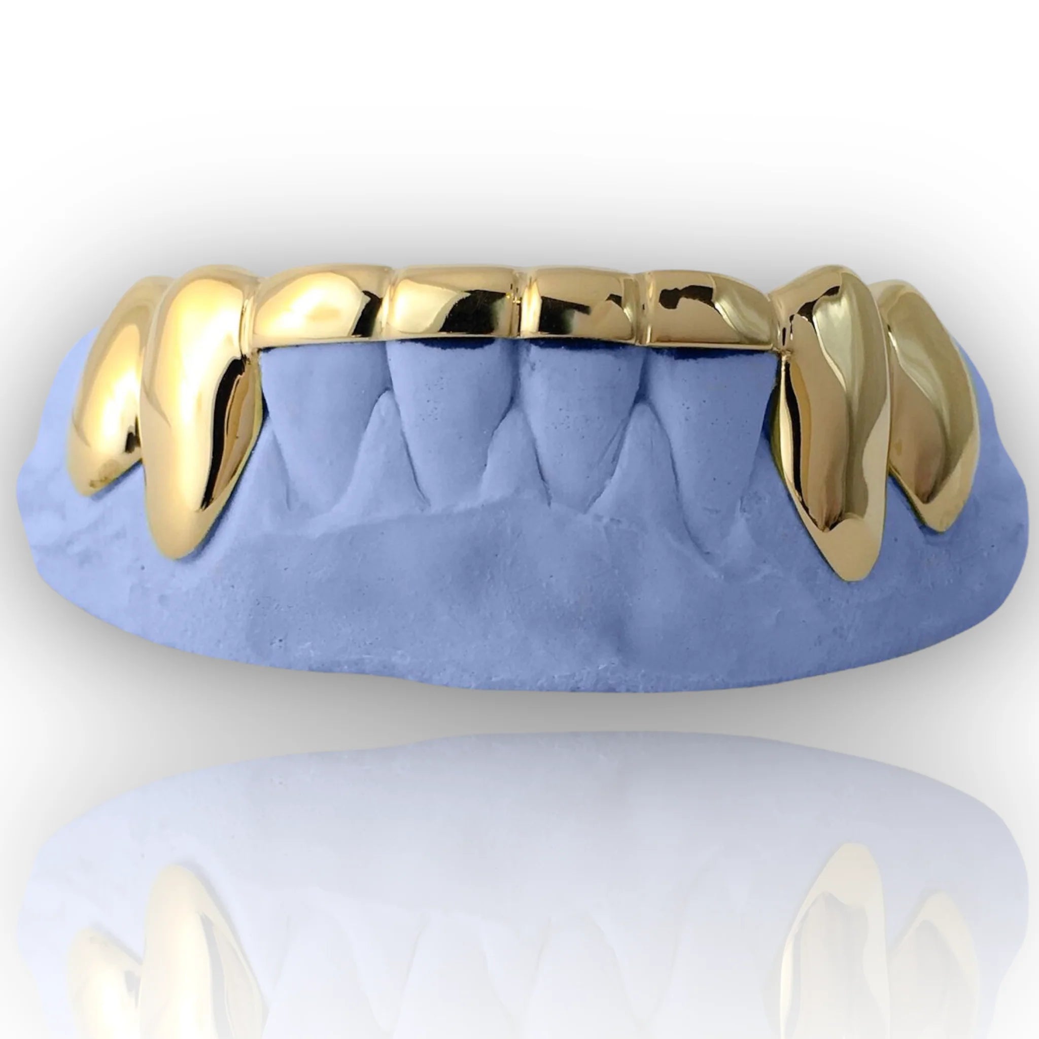 Custom Front bar solid Gold Teeth Grillz / 925 Silver Grillz / grillz with bar   with free mold kit and shipping included / Fast turnaround - GrillzCity 