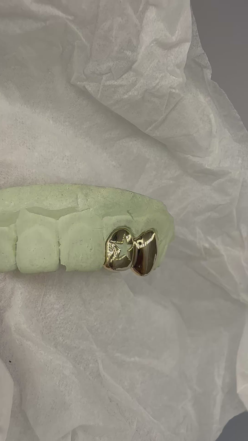 Custom Fit grillz  2 Teeth with heart or star Grillz fangs /925 Silver Slugs Grillz , grillz with fangs with free mold kit free shipping